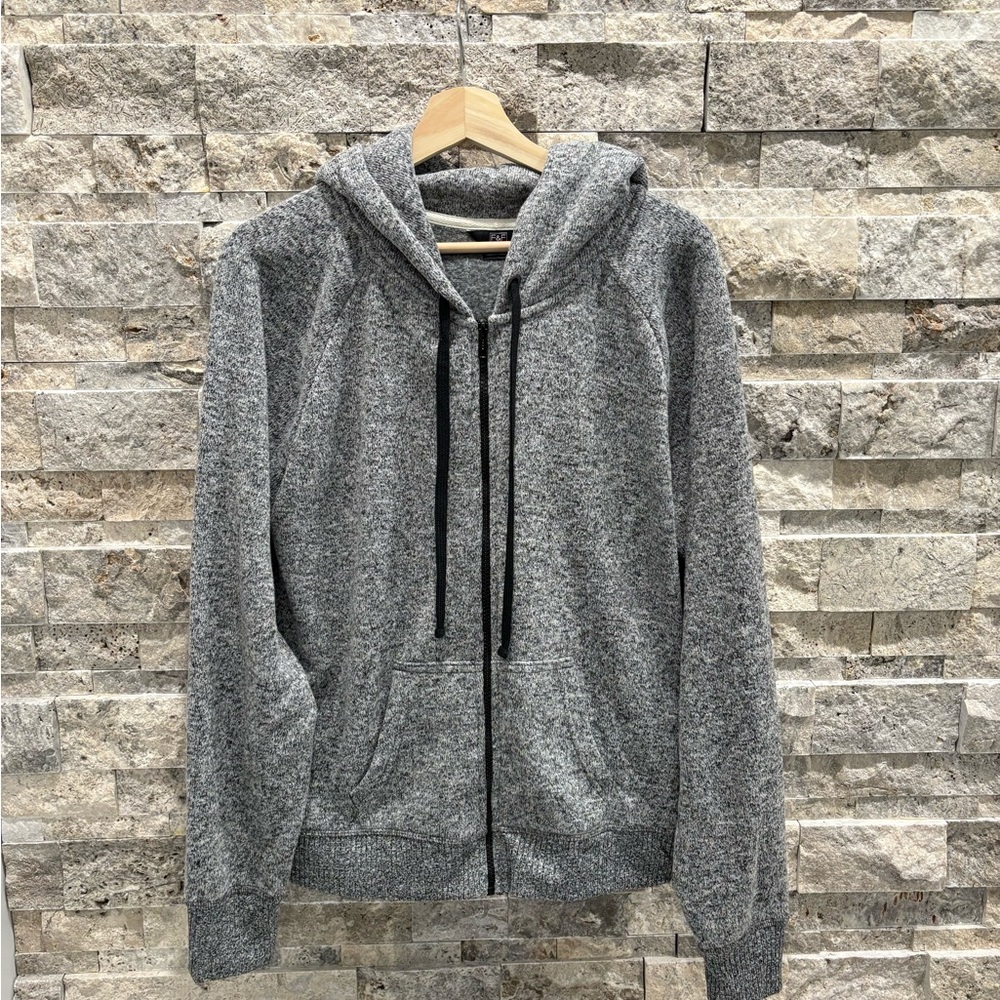 F&F Heather Gray Zip Up Sweater